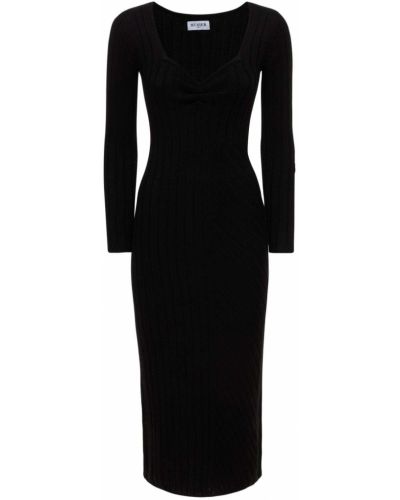 Vlněné pletené šaty Musier Paris - černá