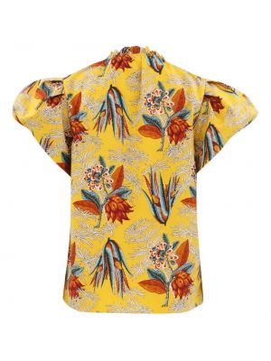 Geblümt bluse aus baumwoll mit print Ulla Johnson gelb