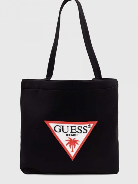 Плажна чанта Guess черно