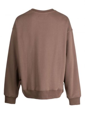 Jersey sweatshirt mit rundem ausschnitt Nahmias braun