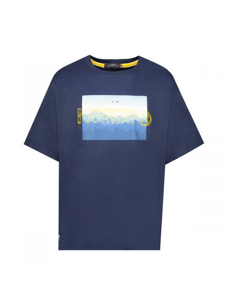 Tričko s krátkými rukávy Geographical Norway modré