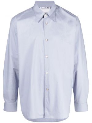 Βαμβακερό πουκάμισο Acne Studios μπλε