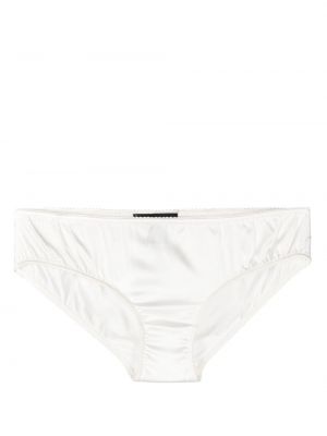 Bílé hedvábné kalhotky Dolce & Gabbana