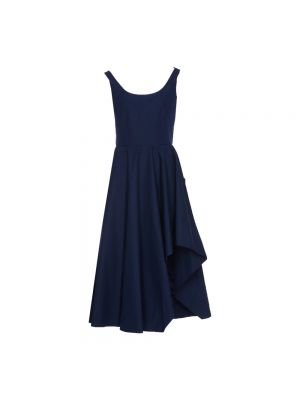 Sukienka midi asymetryczna na czas wolny Alexander Mcqueen - niebieski