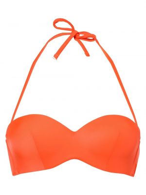 GUESS - Damska góra od bikini – z wypełnieniem – push-up, pomarańczowy