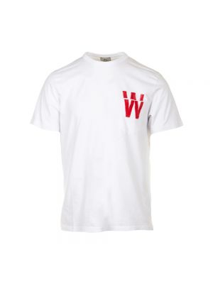 Haftowana koszulka Woolrich biała