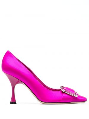 Krystaller spenne pumps Sergio Rossi rosa