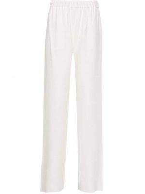Jedwabne spodnie relaxed fit Valentino Garavani białe