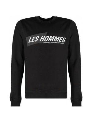 Kerek nyakú pulóver Les Hommes fekete