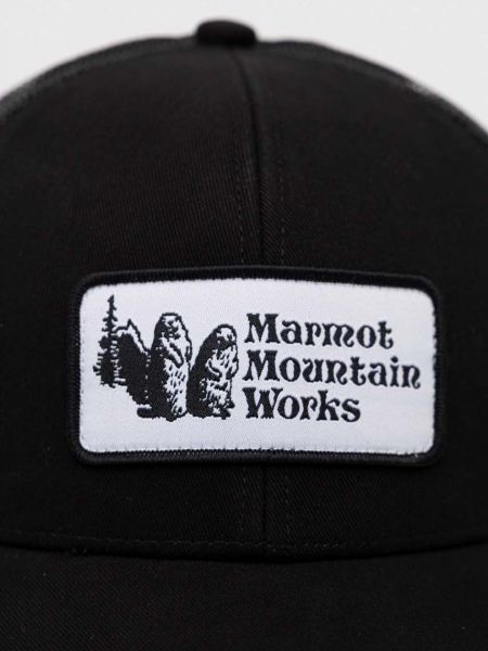 Kapa s printom Marmot crna