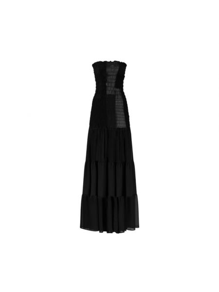 Czarna sukienka długa Dondup