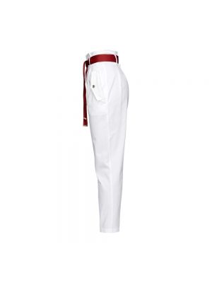 Spodnie skórzane Pinko białe