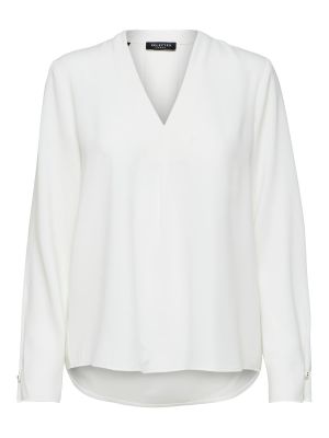 Μπλούζα Selected Femme Petite λευκό