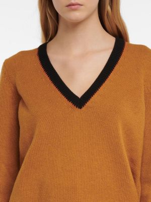 Jersey de cachemir de tela jersey con estampado de cachemira Gabriela Hearst naranja