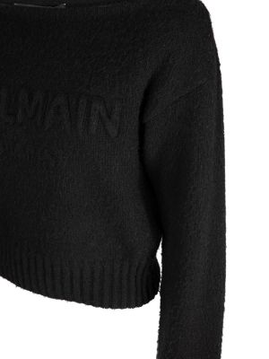 Вълнен пуловер Balmain черно