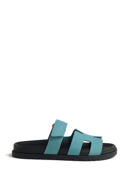 Sandale din piele de căprioară Hermès Pre-owned albastru