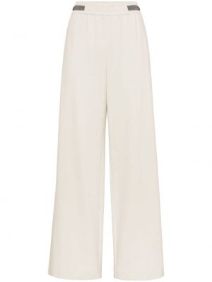 Pantalon large Brunello Cucinelli blanc