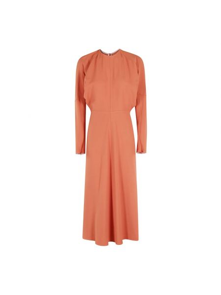 Sukienka długa elegancka Victoria Beckham pomarańczowa