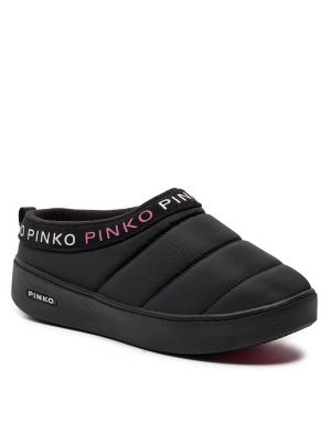 Czarne kapcie Pinko