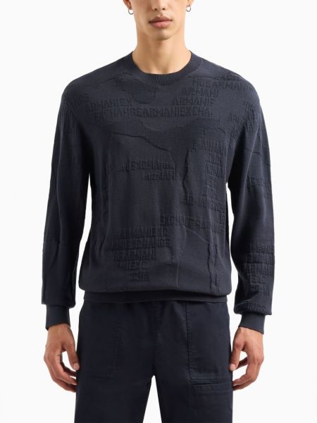 Sweter bawełniany żakardowy Armani Exchange
