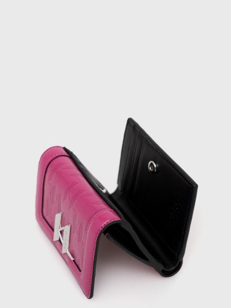 Bőr pénztárca Karl Lagerfeld rózsaszín