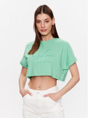 T-shirt large Calvin Klein Jeans vert