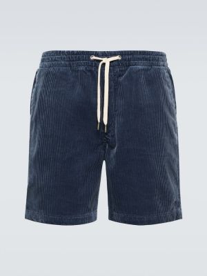 Pantaloni scurți de catifea cord Polo Ralph Lauren albastru