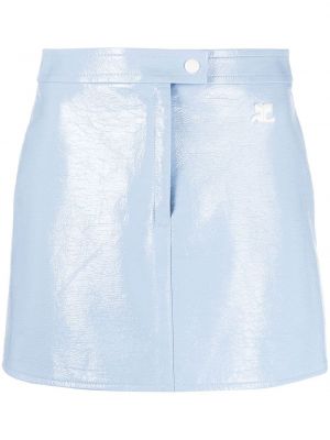 Minirock mit stickerei Courreges blau