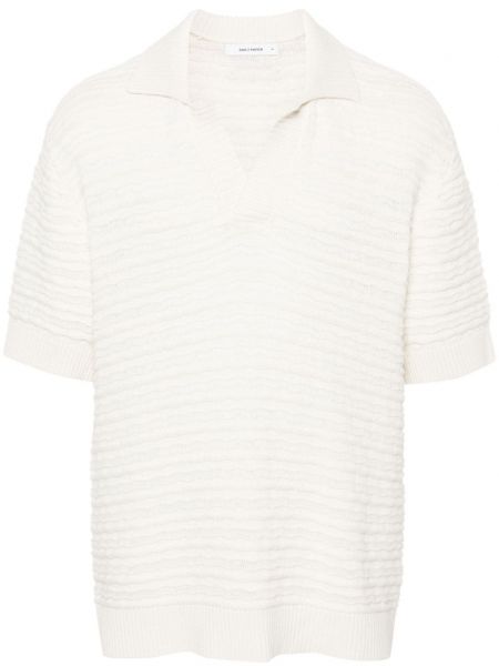 Плетена поло тениска Daily Paper бяло