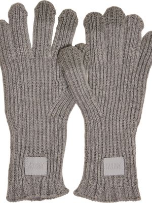 Pletené vlnené rukavice Urban Classics sivá