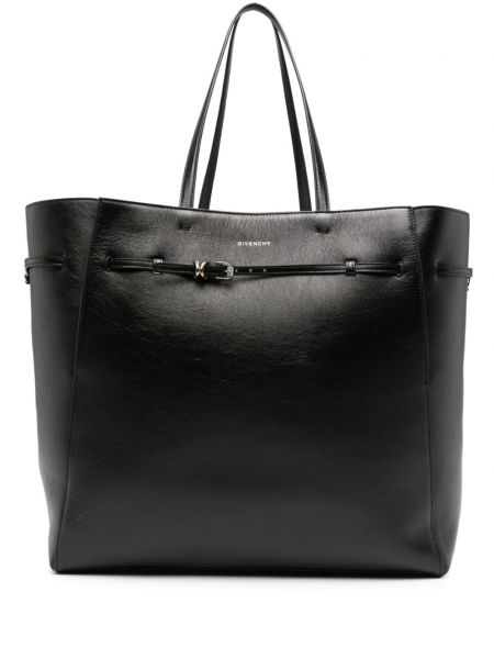 Δερμάτινη τσάντα shopper Givenchy μαύρο