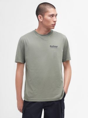 Camiseta de algodón Barbour verde