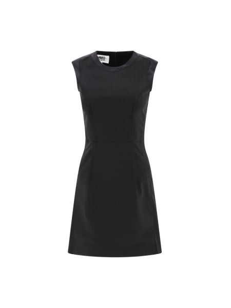Sukienka mini w paski Mm6 Maison Margiela czarna