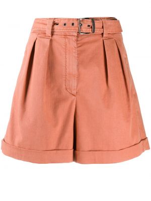 Pantalones cortos de cintura alta Brunello Cucinelli naranja