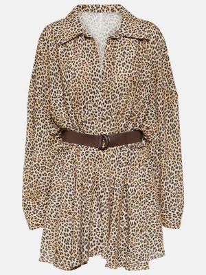 Šaty s potlačou s leopardím vzorom Norma Kamali