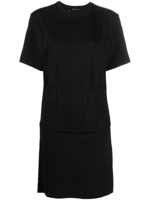 Βαμβακερή μini φόρεμα με στενή εφαρμογή Federica Tosi μαύρο