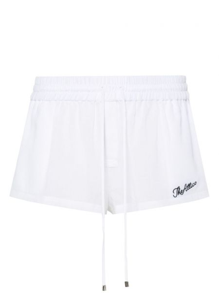 Shorts mit stickerei aus baumwoll The Attico weiß
