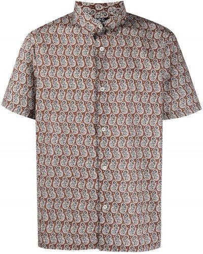 Camisa de cachemir con estampado de cachemira A.p.c. marrón