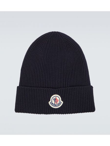 Bonnet en laine Moncler bleu