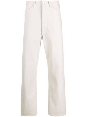 Puuvillased sirged teksapüksid Lemaire valge