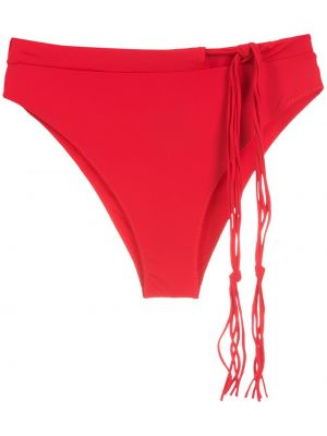 Bikini con lazo con flecos Clube Bossa rojo
