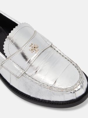 Nahast loafer-kingad Tory Burch hõbedane
