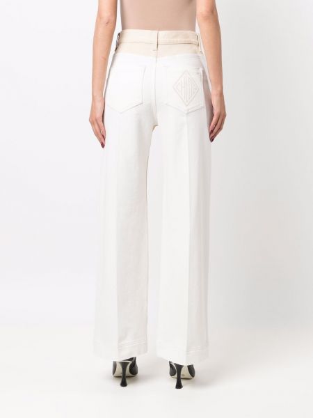 Pantaloni di cotone Chloé bianco