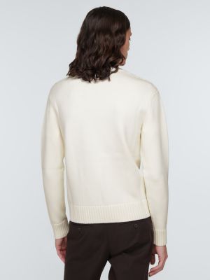 Вълнен пуловер Loro Piana бяло