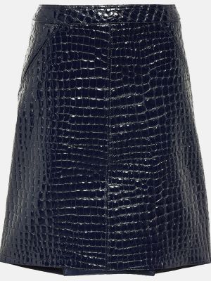 Kožená sukně Tom Ford modré