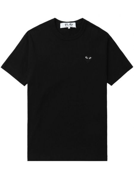 T-shirt en coton avec applique Comme Des Garçons Play noir