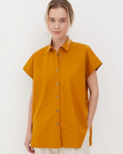 Рубашка с коротким рукавом расклешенная Finn Flare, оранжевая