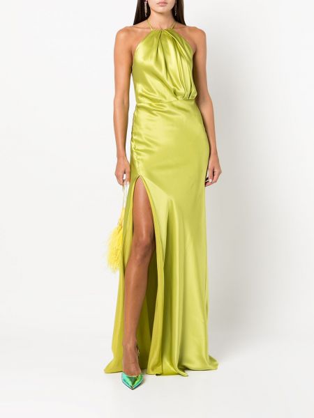 Plisuotas vakarinė suknelė Michelle Mason žalia