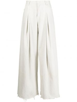 Плисирани relaxed панталон Lisa Von Tang бяло