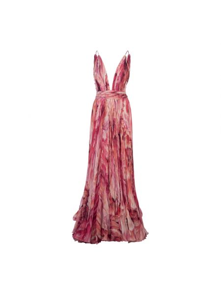 Sukienka bez rękawów Roberto Cavalli różowa